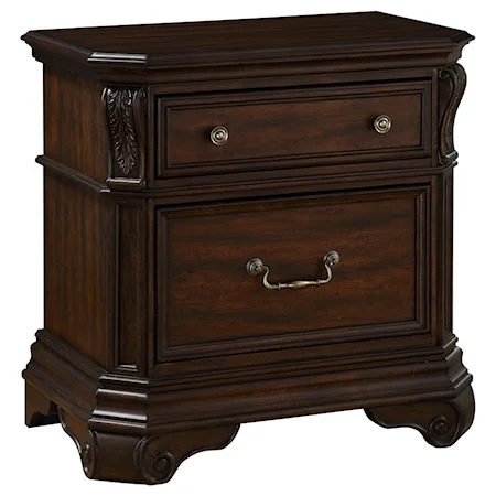 Traditional 3-Drawer Nightstand with USB Charging Port